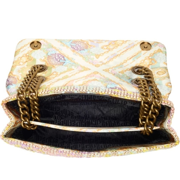 Kurt Geiger Mixed Media Tweed And Satin Shoulder Bag NWT - Picture 3 of 11